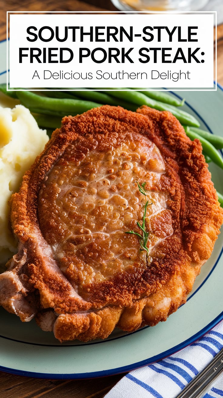 Discover the mouthwatering allure of Southern-style fried pork steak, a dish that captures the heart and soul of Southern comfort food. With a crispy, golden crust and tender, juicy interior, each bite delivers a satisfying burst of flavor that's perfect for any occasion.
