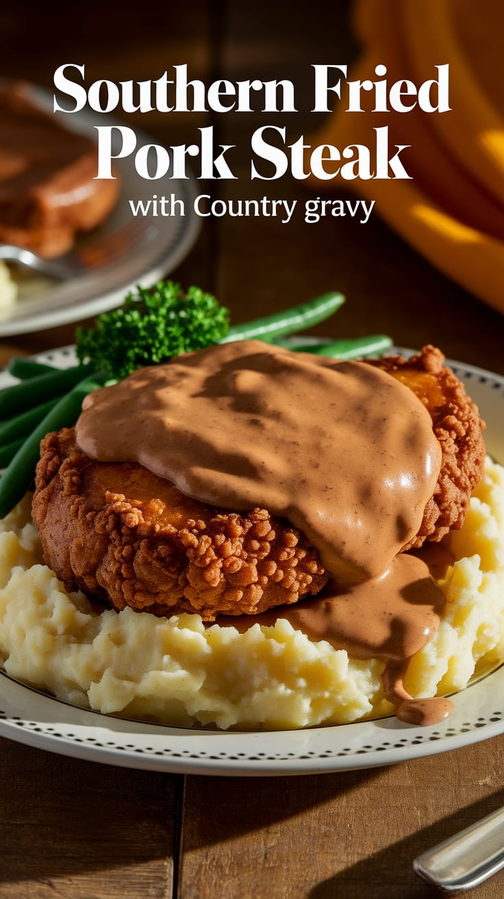 Craving a hearty, soul-satisfying dish? Southern Fried Pork Steak with Country Gravy delivers just that, featuring perfectly seasoned pork and a luscious gravy that’s perfect for smothering over mashed potatoes or your favorite sides.