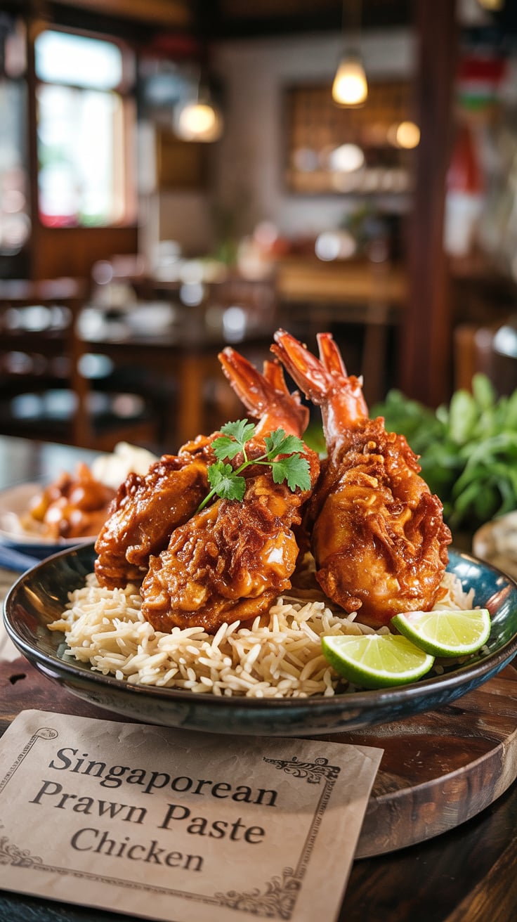 Experience the mouthwatering aroma and unforgettable taste of har cheong gai—one bite and you’ll see why it’s a Singaporean favorite.
